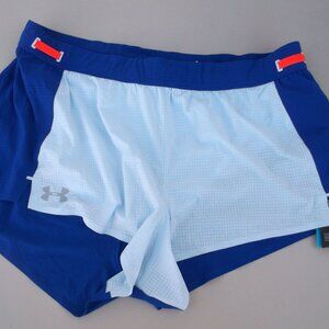 Under Armour Heat Gear Women’s Athletic Shorts LG – Blue/White, NWT